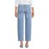 Women's Soft Denim Mid Rise Relaxed Straight Crop Jeans, Back