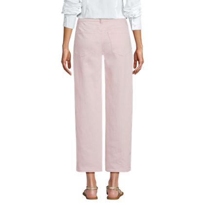 Women's Soft Denim Mid Rise Relaxed Straight Crop Jeans - image 1