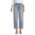 Women's Soft Denim Mid Rise Relaxed Straight Crop Jeans, Front