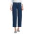 Women's Soft Denim Mid Rise Relaxed Straight Crop Jeans, Front