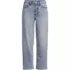 Women's Soft Denim Mid Rise Relaxed Straight Crop Jeans, Front