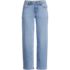 Women's Soft Denim Mid Rise Relaxed Straight Crop Jeans, Front