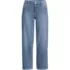Women's Soft Denim Mid Rise Relaxed Straight Crop Jeans, Front