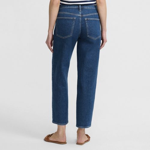  Lands' End Relaxte Soft Denim Straight Fit 7/8-jeans, Damen, Größe:36 Regular, Blau, Elasthan/baumwoll-mischung, By Lands' End 