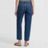 Women's Petite Soft Denim Mid Rise Relaxed Straight Crop Jeans, Back