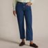 Women's Soft Denim Mid Rise Relaxed Straight Crop Jeans, Front