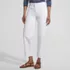 Women's Tall Soft Denim Mid Rise Relaxed Straight Crop Jeans, Front