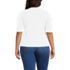 Women's Plus Size Drapey Rib Fitted Elbow Sleeve Scoop Neck Tee, Back