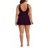 Women's Plus Size Side Tie Mini Swim Dress Swimsuit, Back