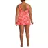 Women's Plus Size Side Tie Mini Swim Dress Swimsuit, Back