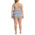 Women's Plus Size Side Tie Mini Swim Dress Swimsuit, Back