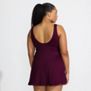 Women's Side Tie Mini Swim Dress Swimsuit