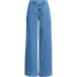 Women's Plus Size Soft Denim High Rise Wide Leg Utility Jeans, Front