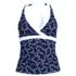 Women's Petite V-neck Halter Tankini Top, Front