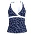 Women's Petite V-Neck Halter Tankini Top, Front
