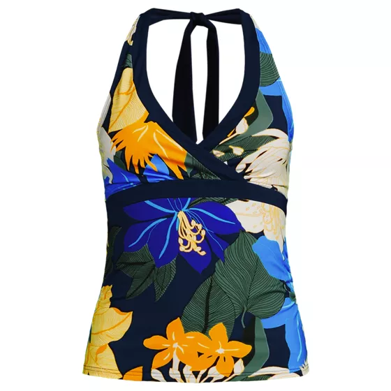 Women's Plus Size V-neck Halter Tankini Top - primary