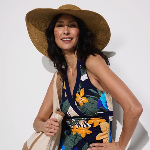 Women's SlenderSuit Wrap Tankini Top | Lands' End