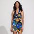 Women's Petite V-Neck Halter Tankini Top, Front
