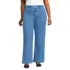 Women's Plus Size Soft Denim High Rise Wide Leg Utility Jeans, Front