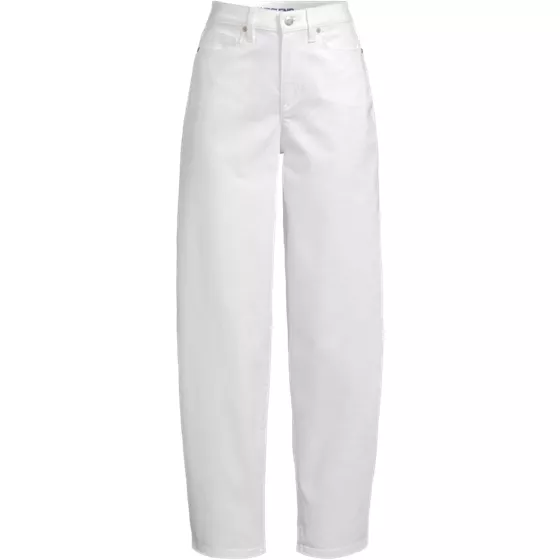 Women's Plus Size Denim High Rise Barrel Leg Ankle Jeans - primary