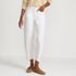 Women's Denim High Rise Barrel Leg Ankle Jeans, Front