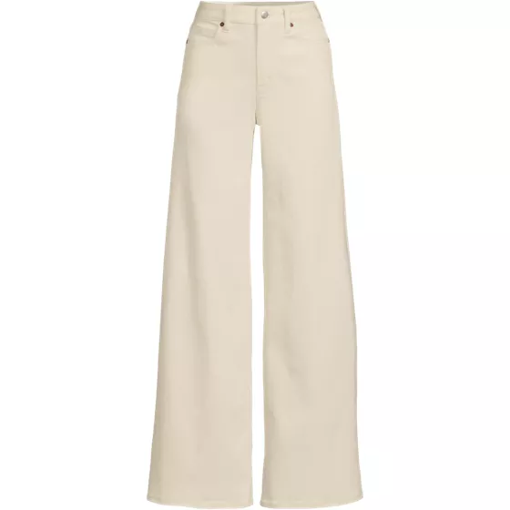 Women's Plus Size Recycled Denim High Rise Extra Wide Leg Jeans - primary