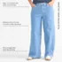 Women's Plus Size Denim High Rise Extra Wide Leg Jeans, alternative image