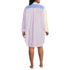 Women's Petite Cotton Poplin Long Sleeve Sleepshirt Nightgown, Back