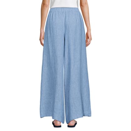 Women's Linen High Rise Palazzo Pants - Set Bottom - image 4