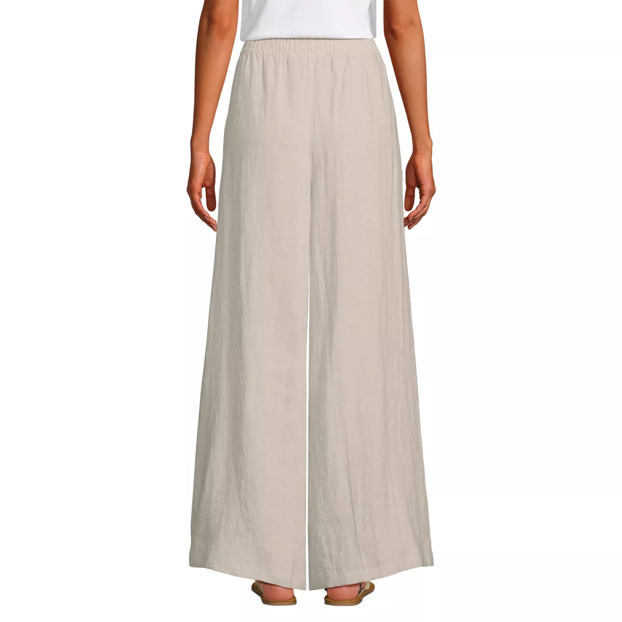 Women's Linen High Rise Palazzo Pants