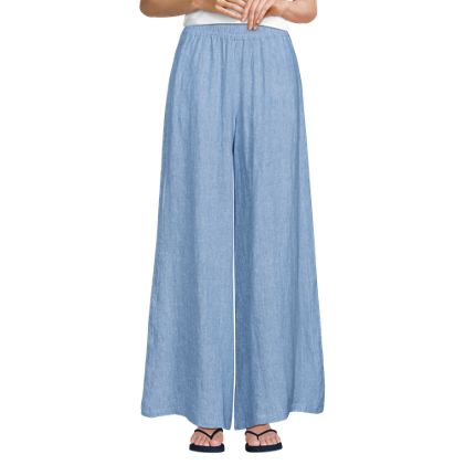 Women's Linen High Rise Palazzo Pants - Set Bottom - image 5