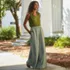 Women's Linen High Rise Palazzo Pants - Set Bottom, alternative image
