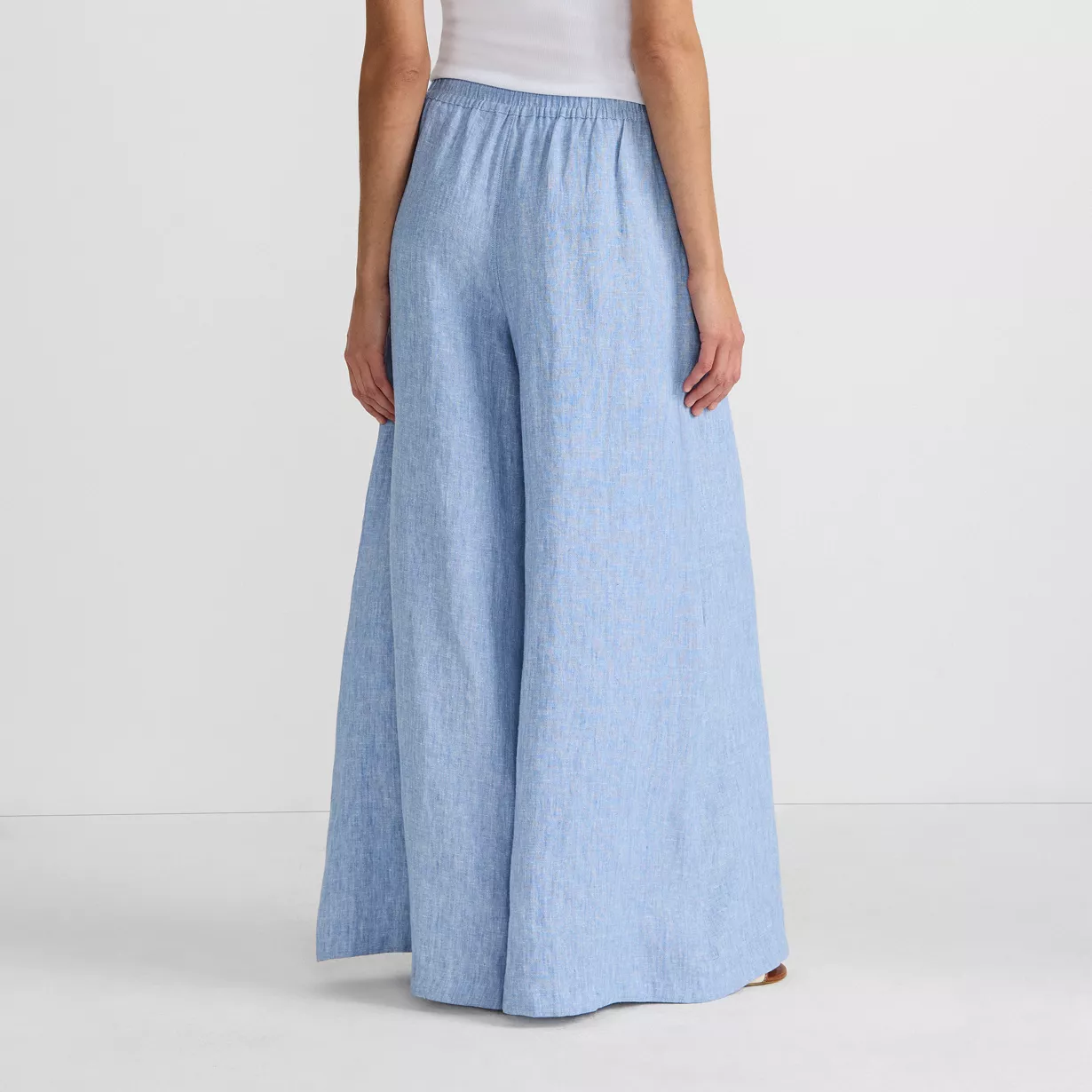 Women's Linen High Rise Palazzo Pants