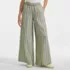Women's Linen High Rise Palazzo Pants - Set Bottom, Front