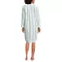 Women's Plus Size Cotton Poplin Long Sleeve Sleepshirt Nightgown, Back