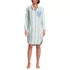 Women's Plus Size Cotton Poplin Long Sleeve Sleepshirt Nightgown, Front