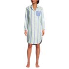 Women's Cotton Poplin Long Sleeve Sleepshirt Nightgown