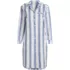 Women's Plus Size Cotton Poplin Long Sleeve Sleepshirt Nightgown, Front