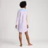 Women's Cotton Poplin Long Sleeve Sleepshirt Nightgown, Back