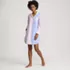 Women's Cotton Poplin Long Sleeve Sleepshirt Nightgown, Front