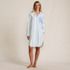 Women's Cotton Poplin Long Sleeve Sleepshirt Nightgown, Front