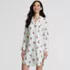 Women's Cotton Poplin Long Sleeve Sleepshirt Nightgown, Front