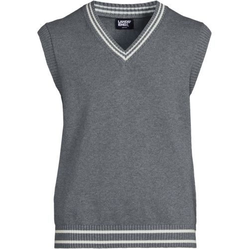 Men's Washable Merino Full Zip Sweater Vest | Lands' End