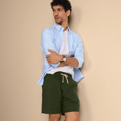 Men's 7" Textured Twill Shorts - image 2