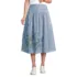 Women's Poplin Drop Waist Midi Skirt - Set Bottom, Front