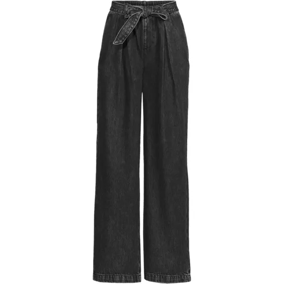 Women's High Ridge Twill Pull On Pleated Wide Leg Pants - primary