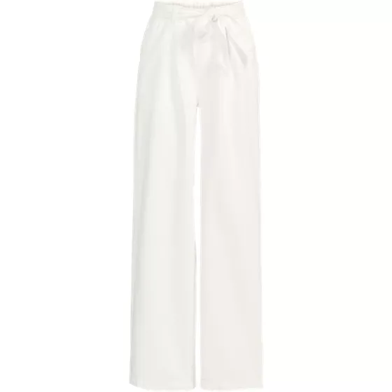 Women's Plus Size High Ridge Twill Pull On Pleated Wide Leg Pants - primary