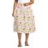 Women's Plus Size Poplin Drop Waist Midi Skirt - Set Bottom, Front