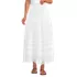 Women's Voile Tiered Eyelet Maxi Skirt, Front