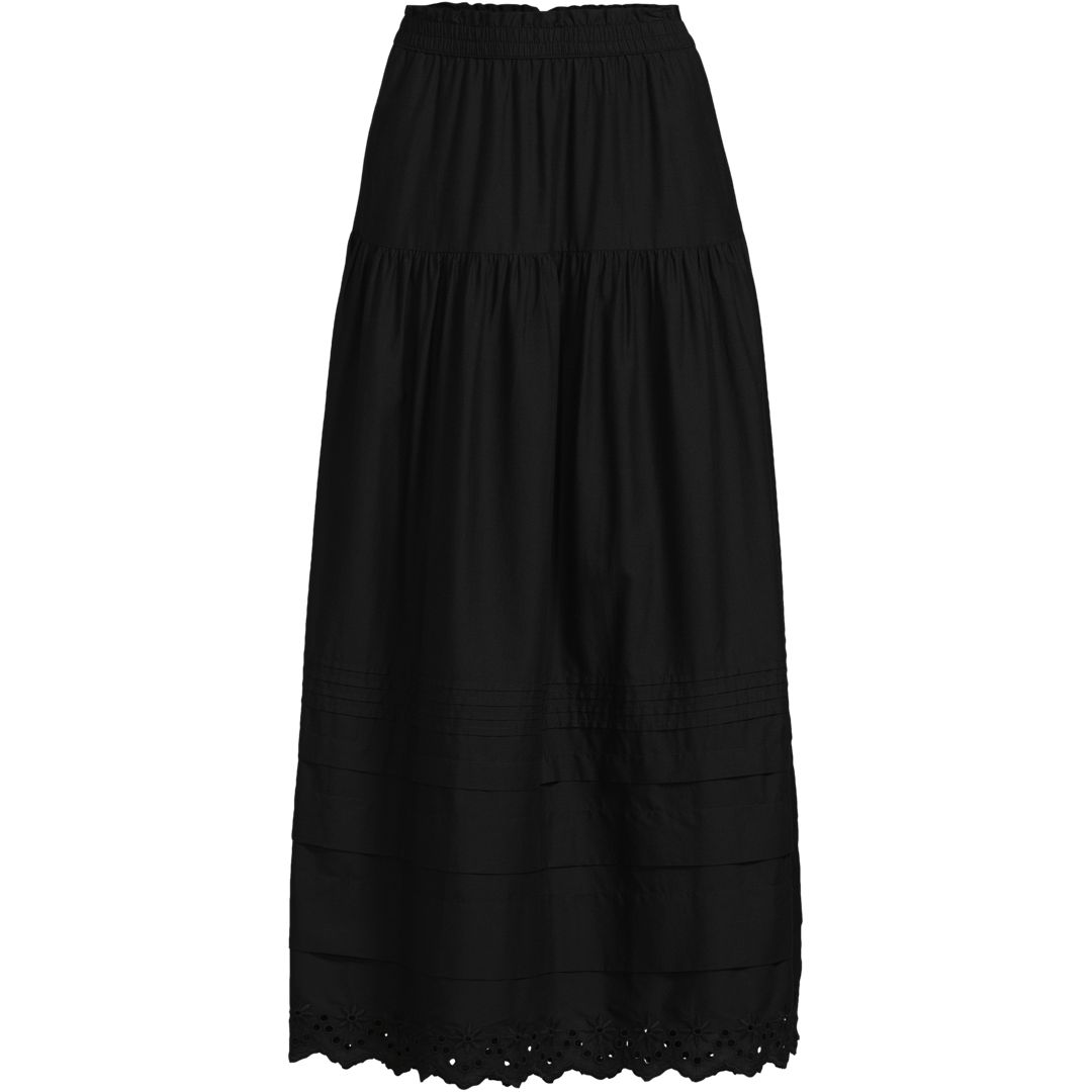 Women's Voile Tiered Eyelet Maxi Skirt